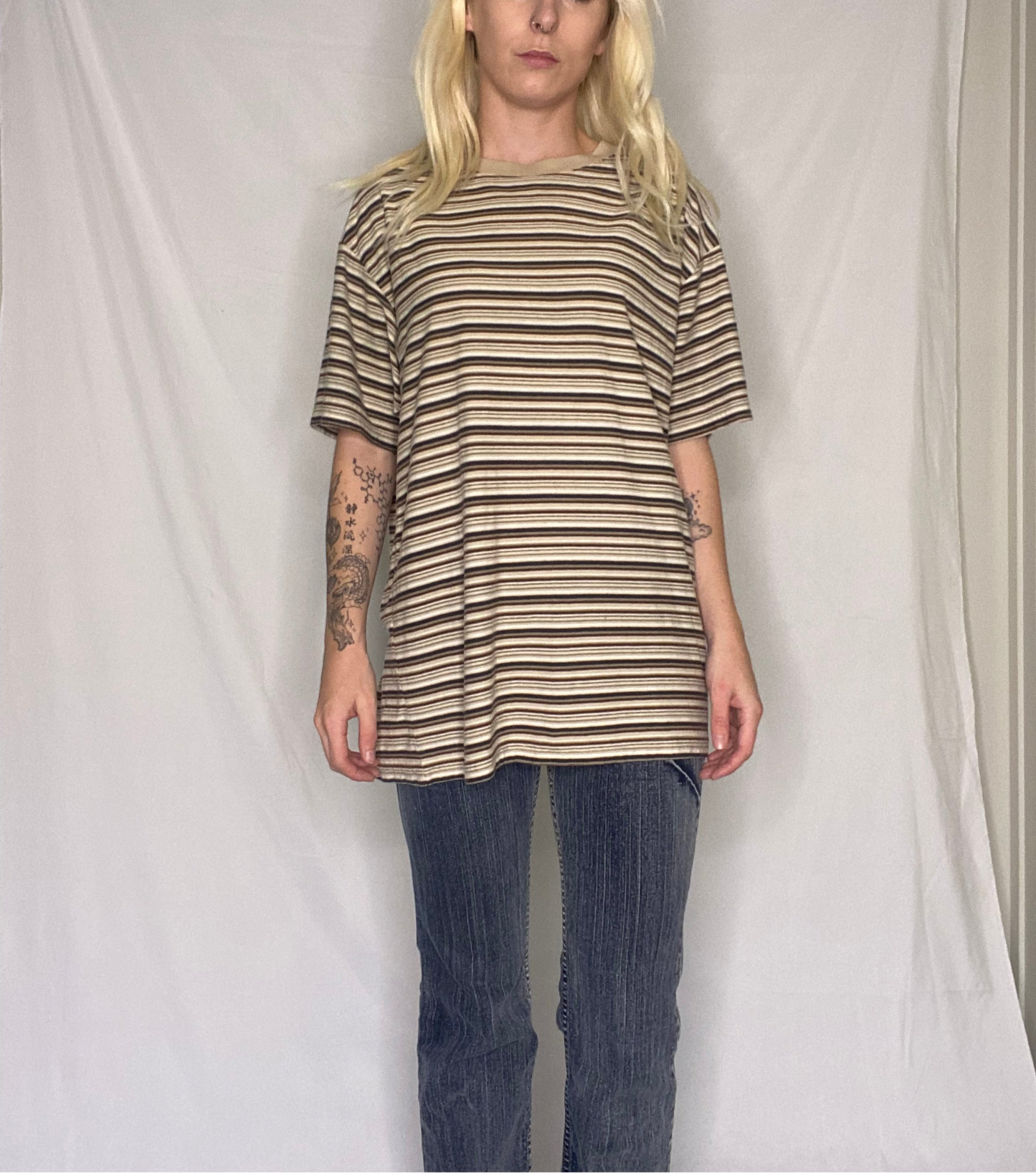 Vintage 90s striped cotton t-shirt