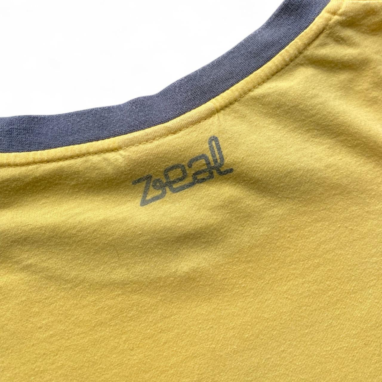 Sick Y2K Yellow and Grey zeal surf tee