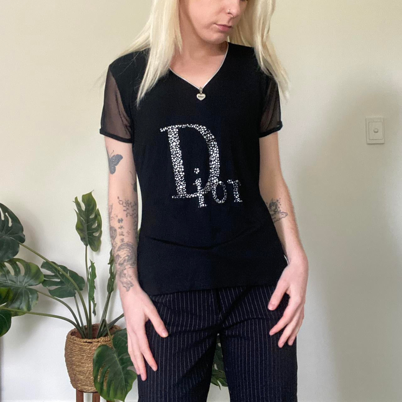Y2K Christian Dior zip up top