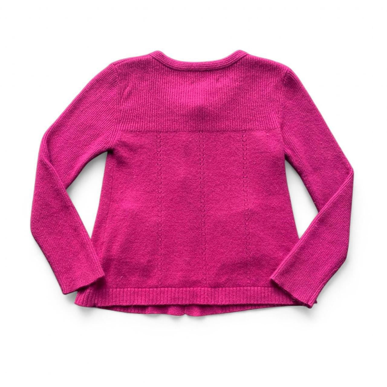 90s magenta pink cardigan with button up detail