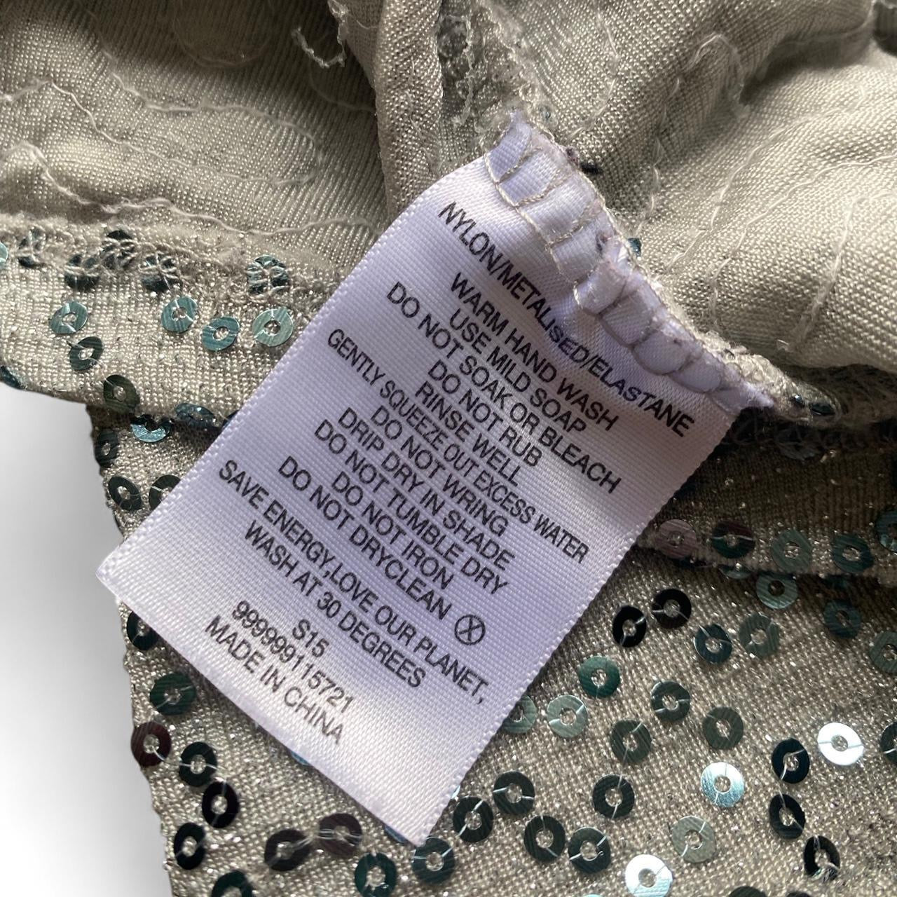 Sparkly Y2K silver sequin tank top