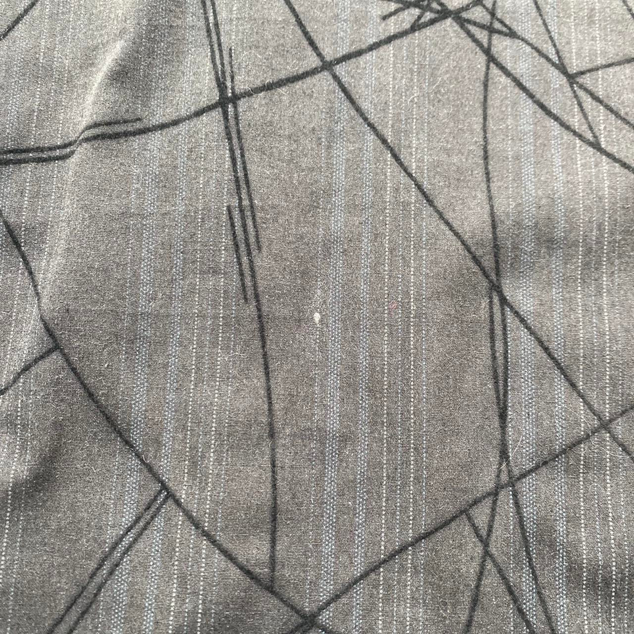Y2K dark grey pinstripe button up shirt