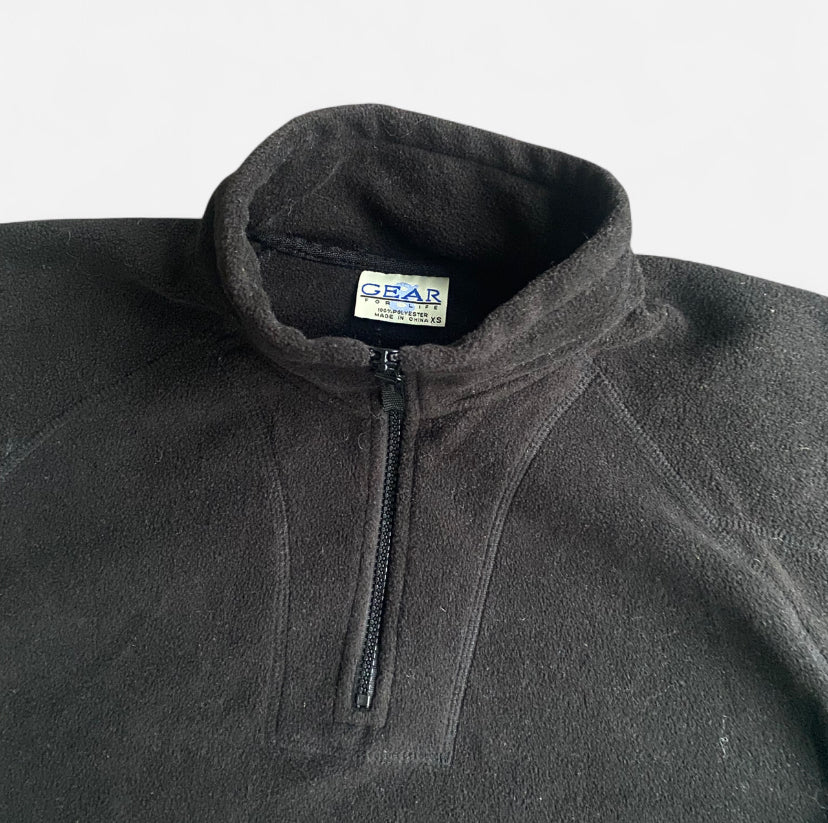 Vintage Black Zip Up Fleece Jumper