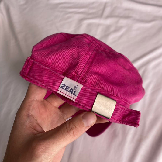 Y2K Hot Pink Military Style Cap