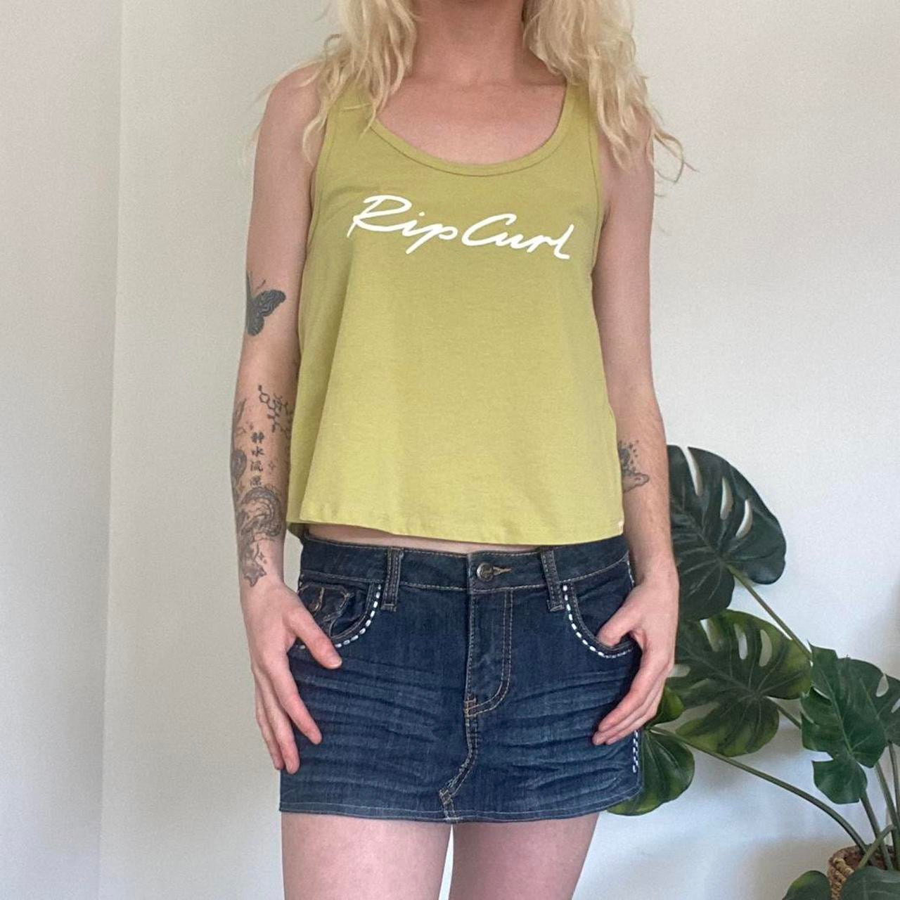 Cute Green cropped Rip Curl tank top