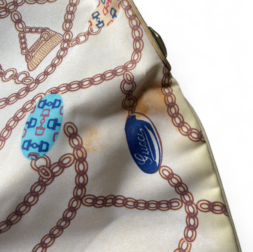 Amazing Y2K Gucci Cream charm print tote bag