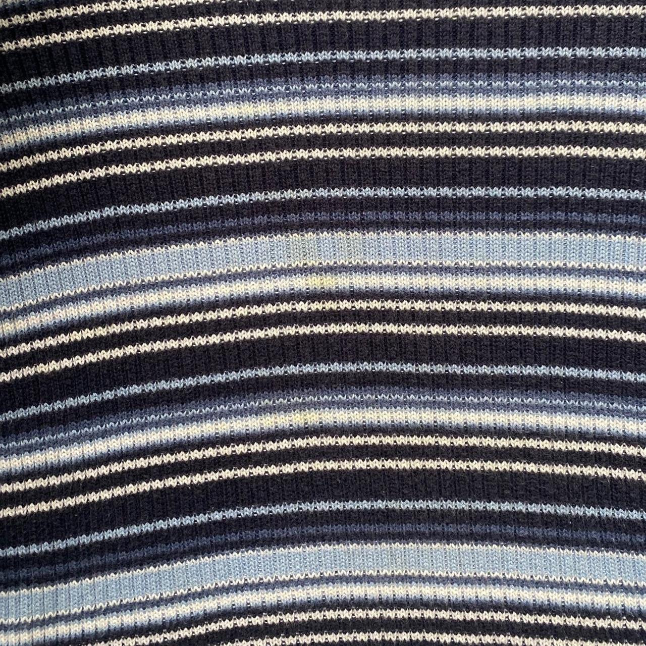 90s Vintage Blue striped Just Jeans knit top