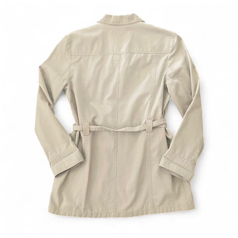 Vintage 90s cream coat with belt detail