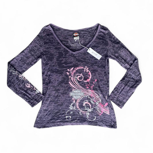 Y2K Harley Davidson Pink and Purple Longsleeve