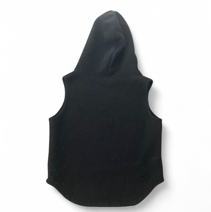 Black knit cropped Cross hoodie top