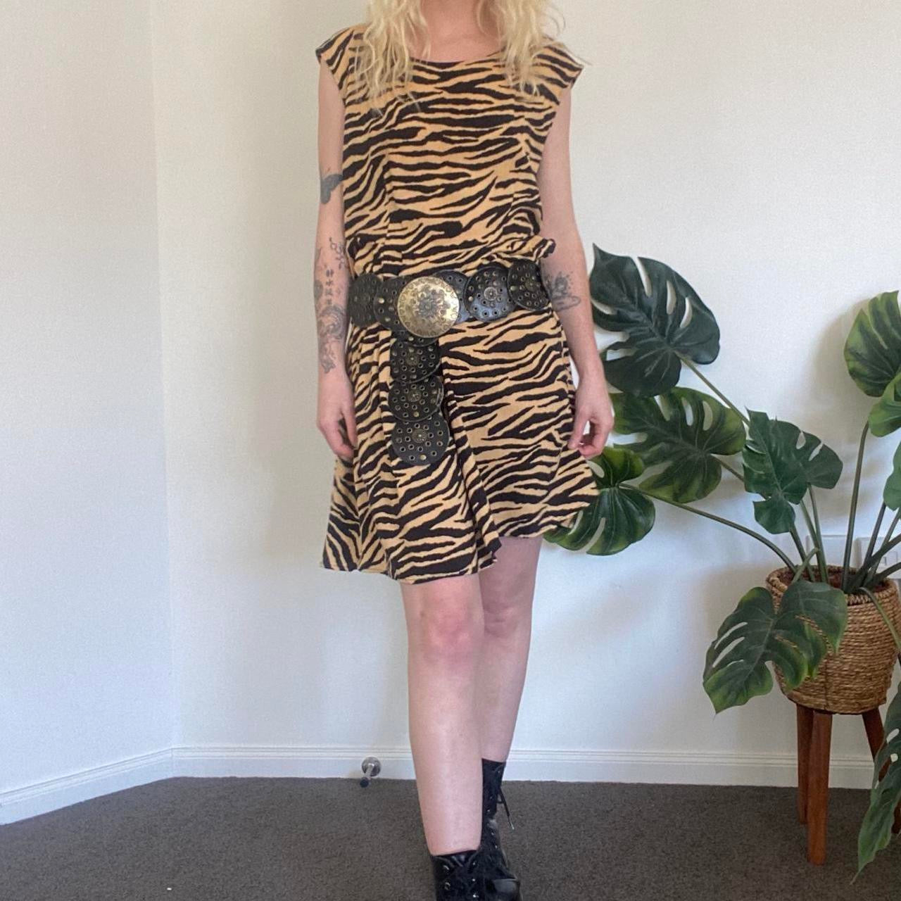 Tiger print mini dress