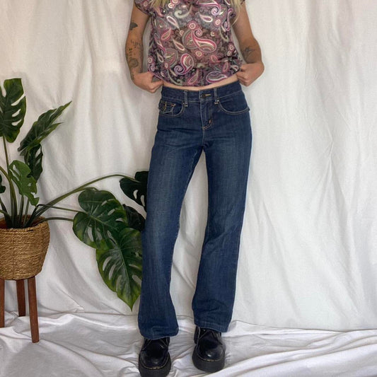 Y2K mid rise straight leg denim Jeans