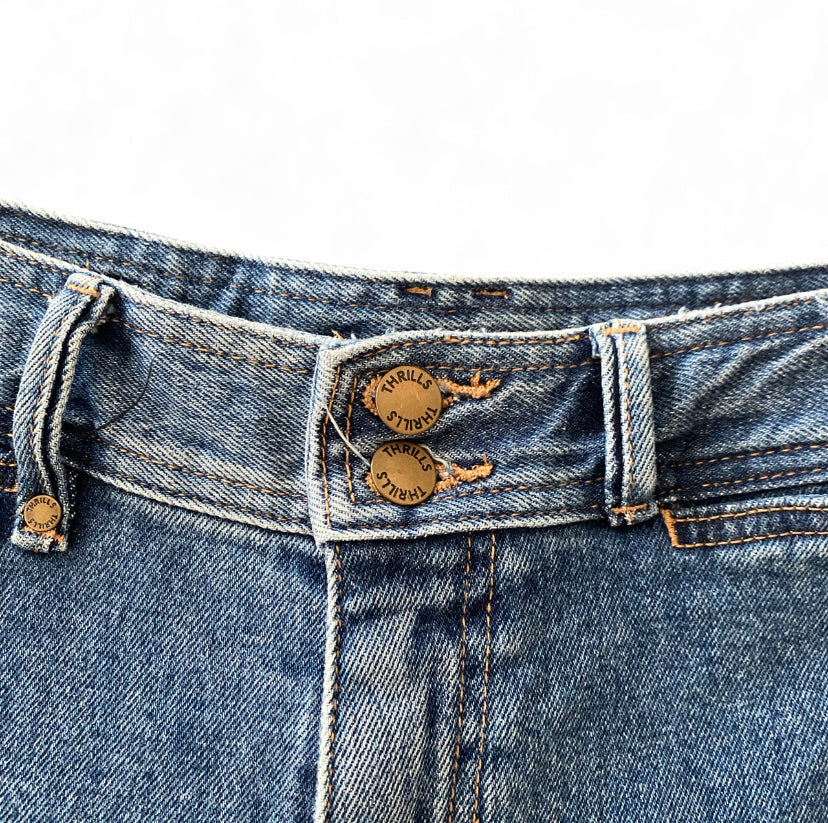 Wide leg highwaisted thrills denim jeans