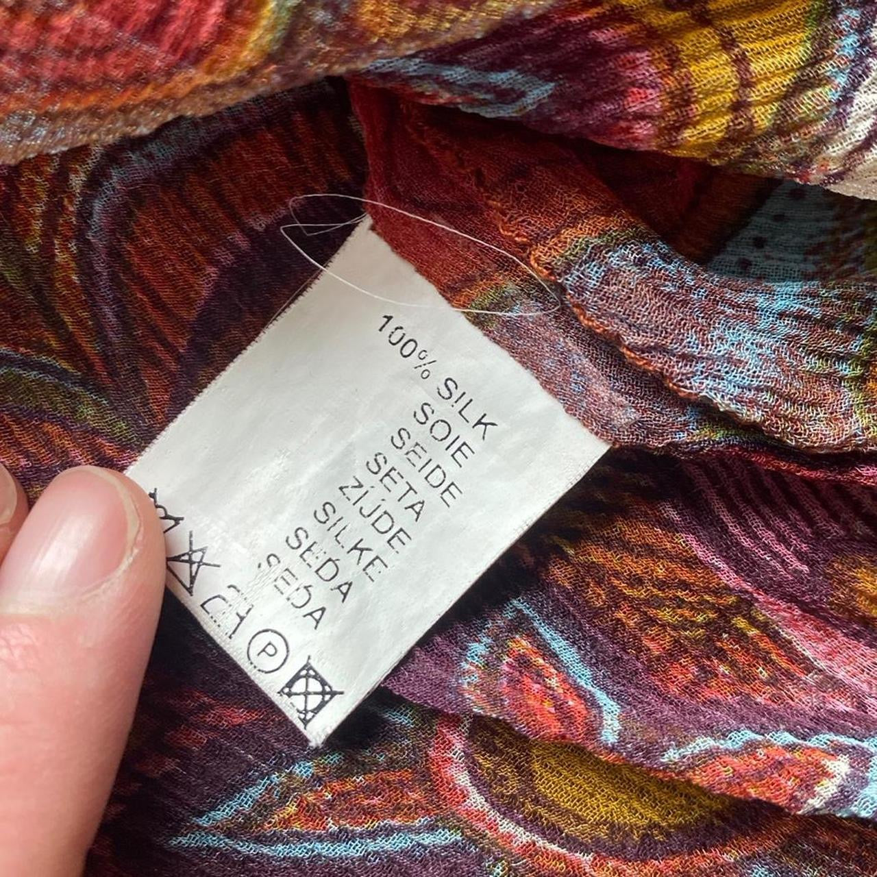 Y2K silk multicoloured boho top