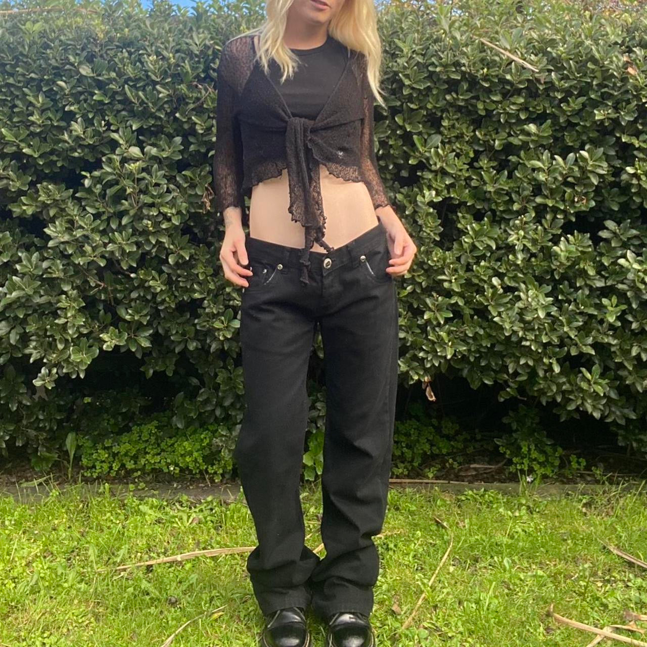 Vintage Genuine Dolce and Gabbana Low-rise Black Denim Jeans