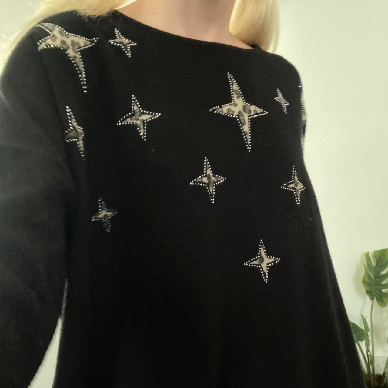 Cute Y2K cheetah print sparkle knit jumper