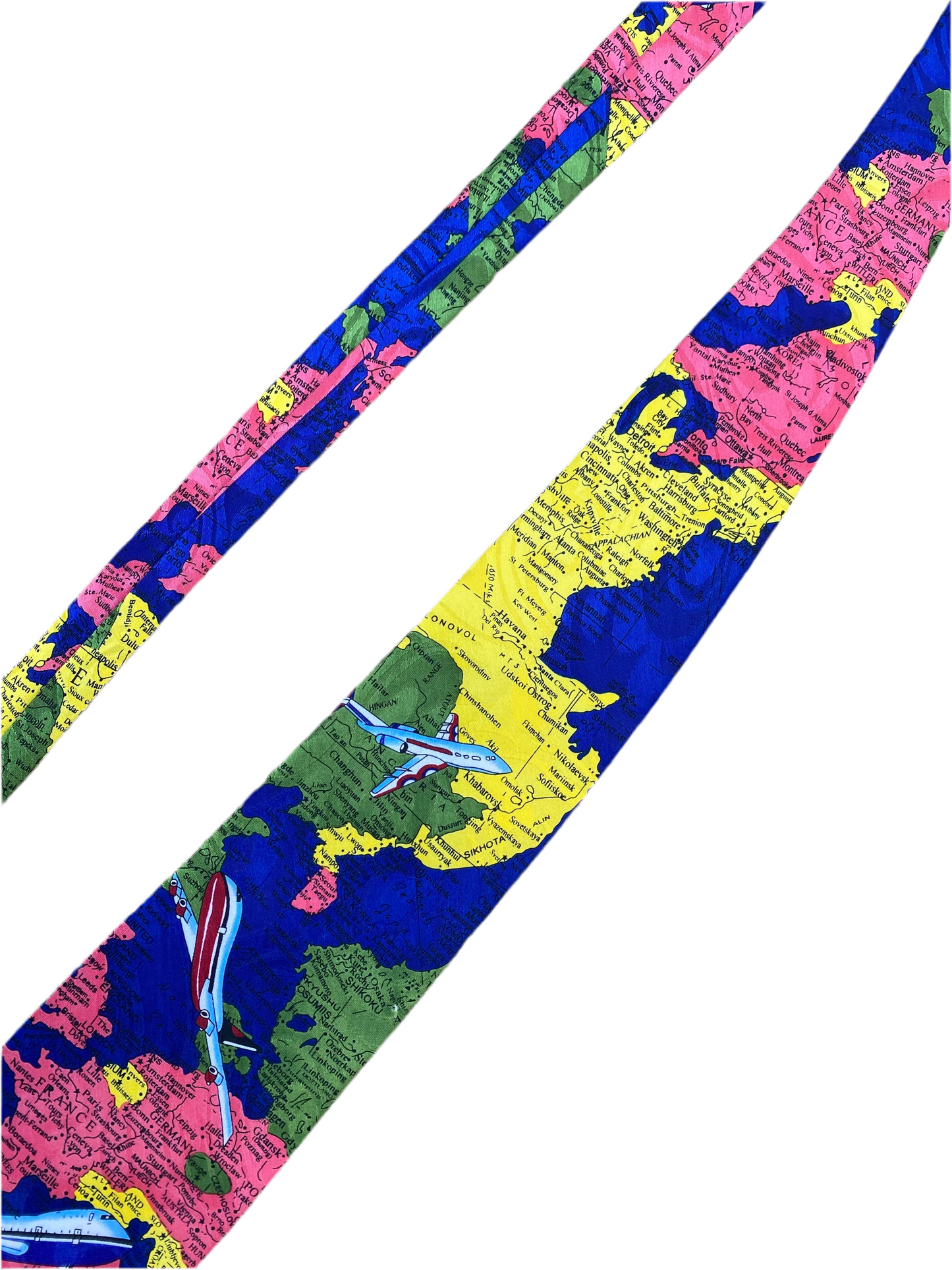 The coolest Vintage map silk tie!