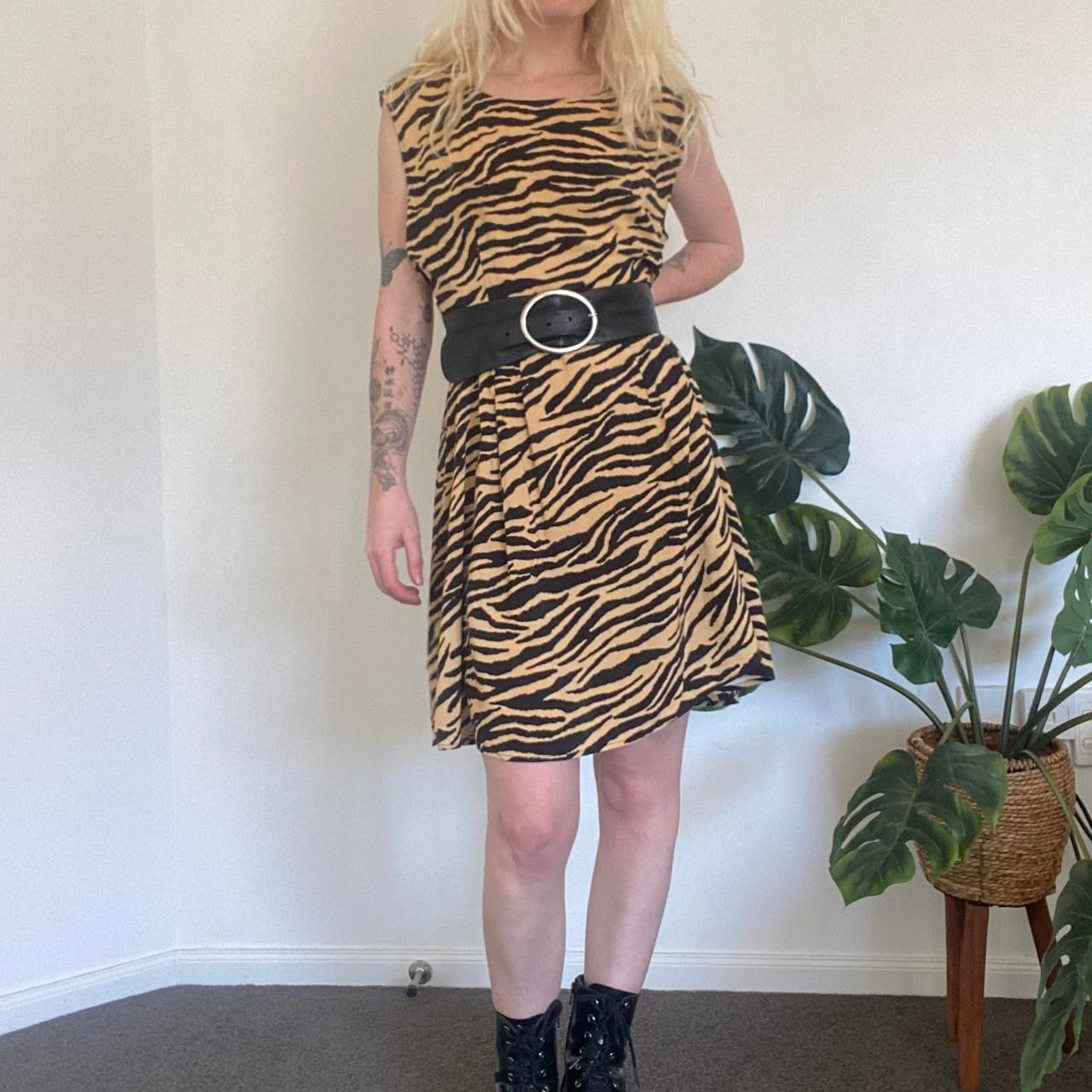 Tiger print mini dress
