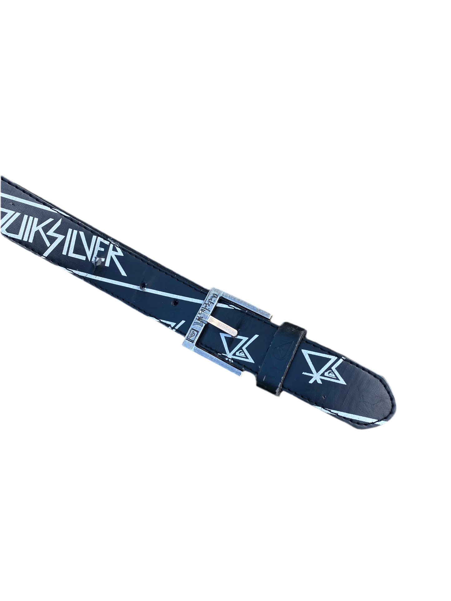 Y2K Quicksilver black and white printed belt