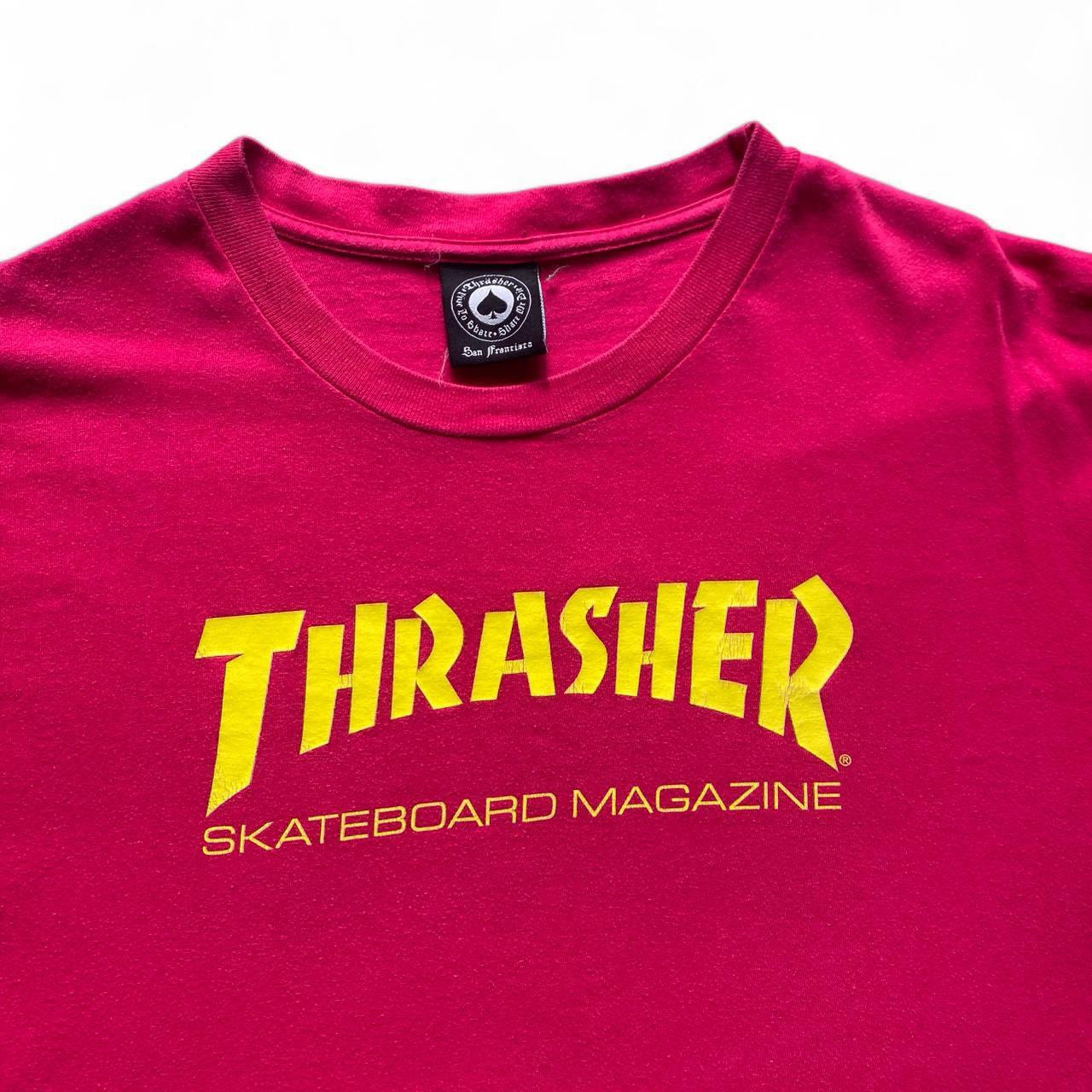 Thrasher pink and yellow tee