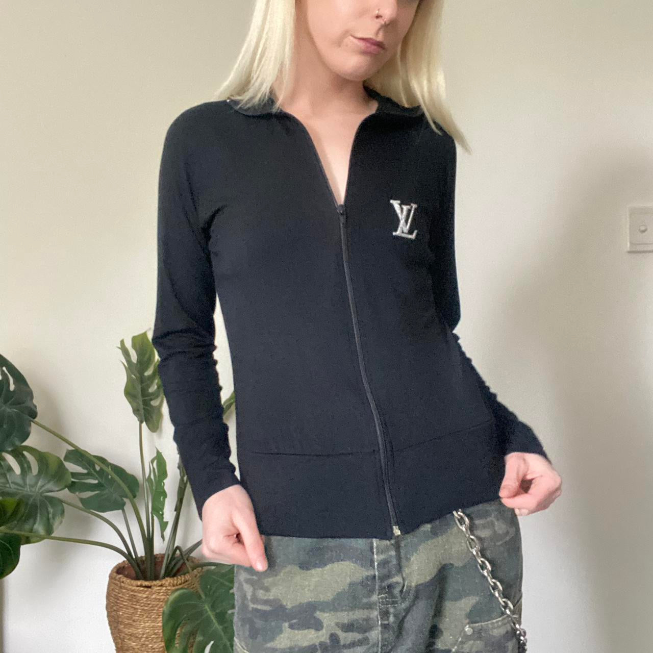 Louis Vuitton black lightweight zip up jacket