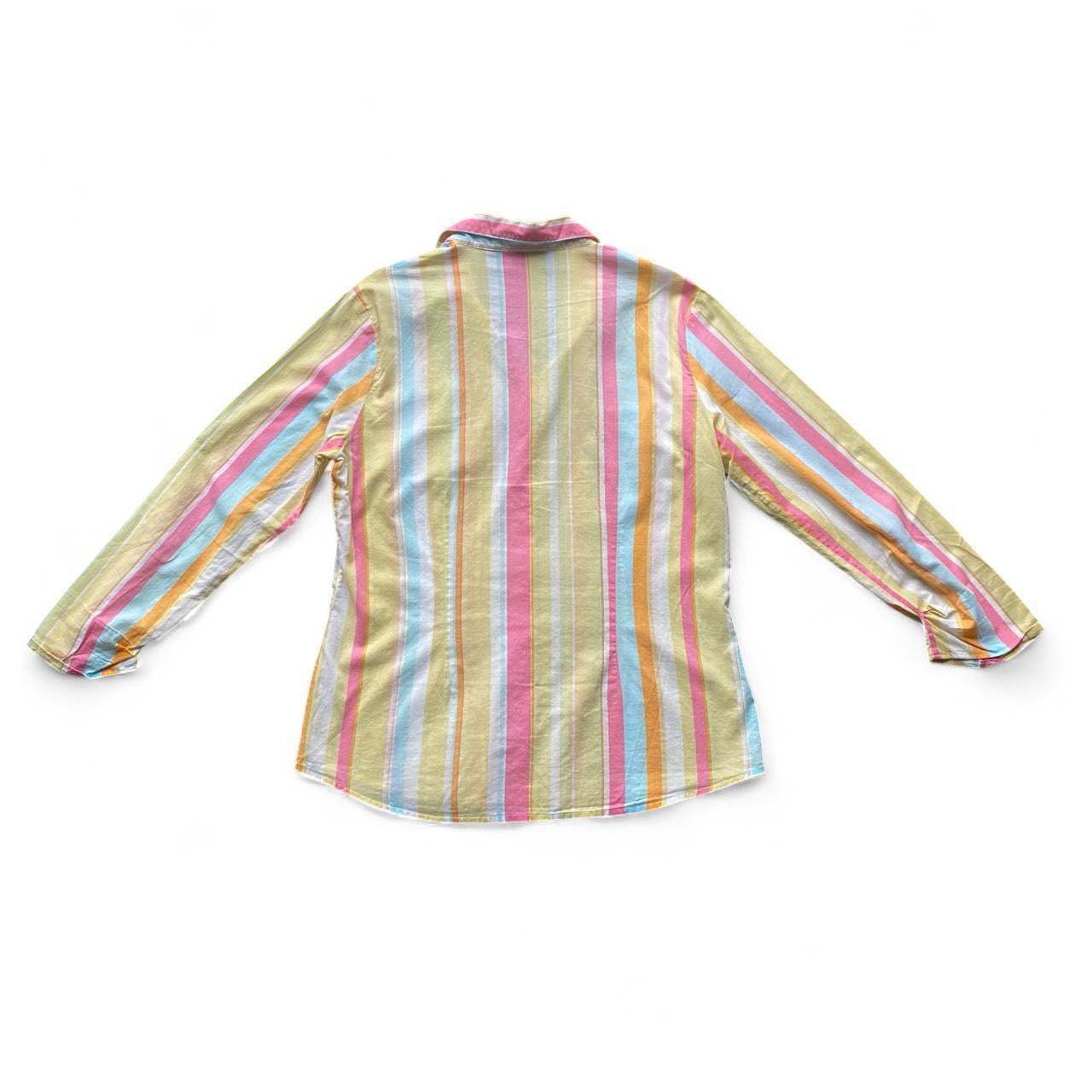 Y2K Multicolour striped button-up shirt