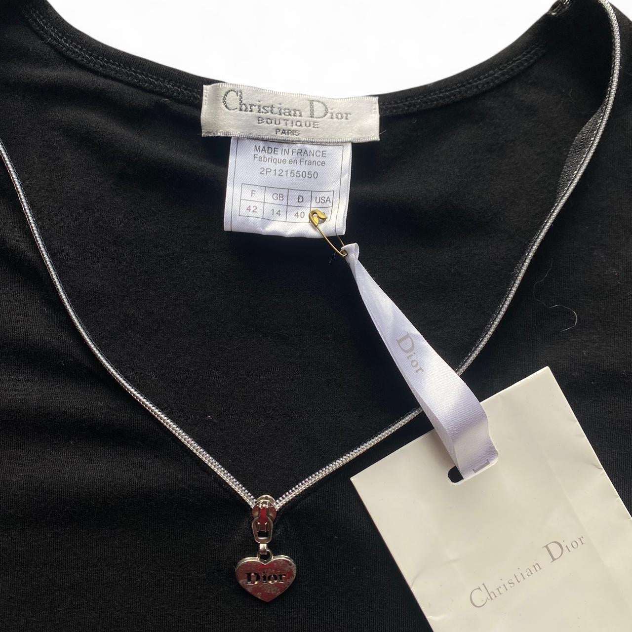Y2K Christian Dior zip up top