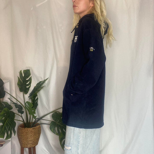 Vintage Nautica Navy hooded fleece