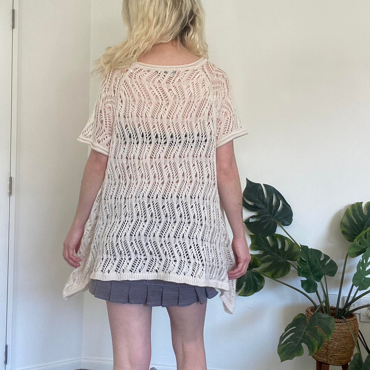 Beautiful Cream fairy crochet top