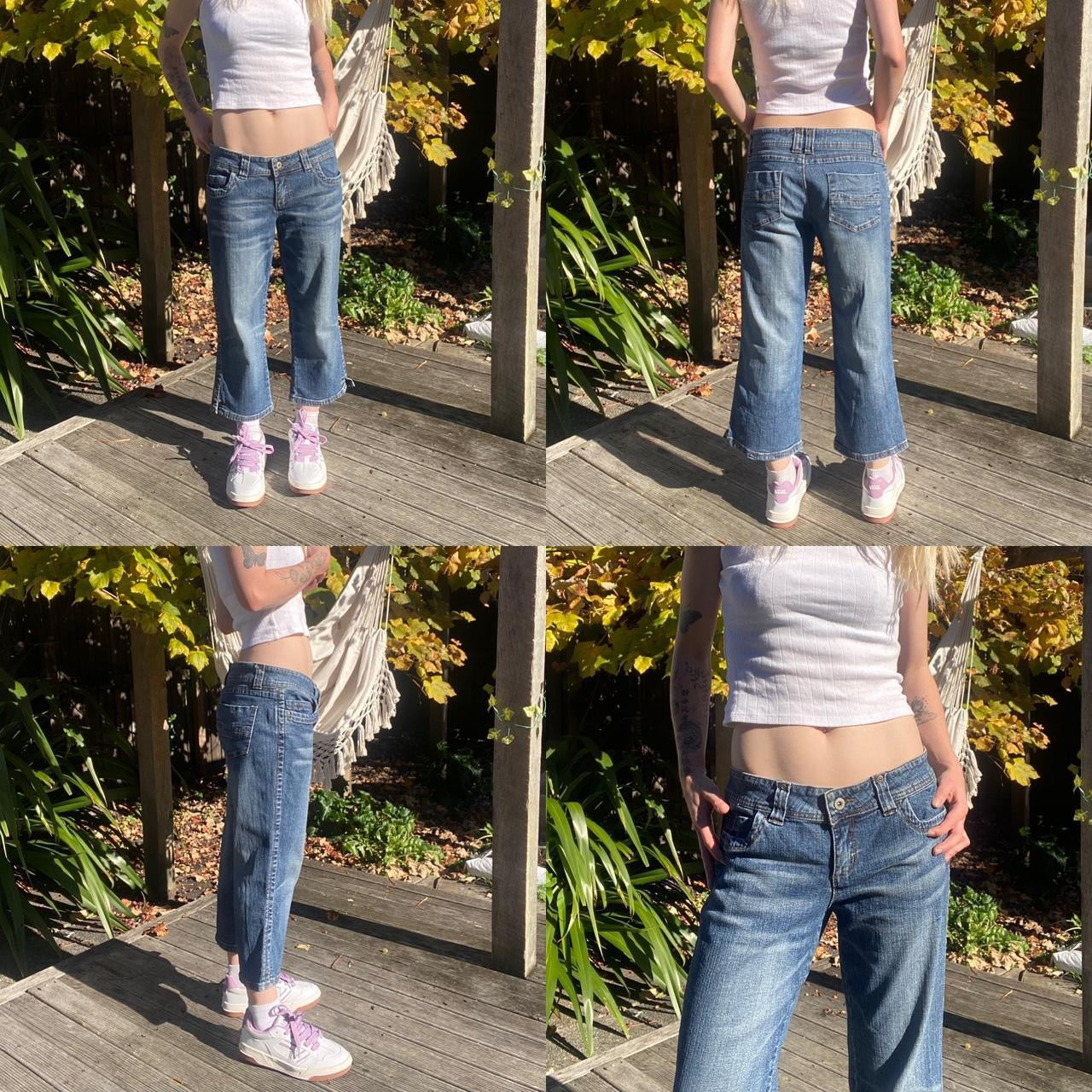 Y2K low rise 3/4 Blue Denim Jeans