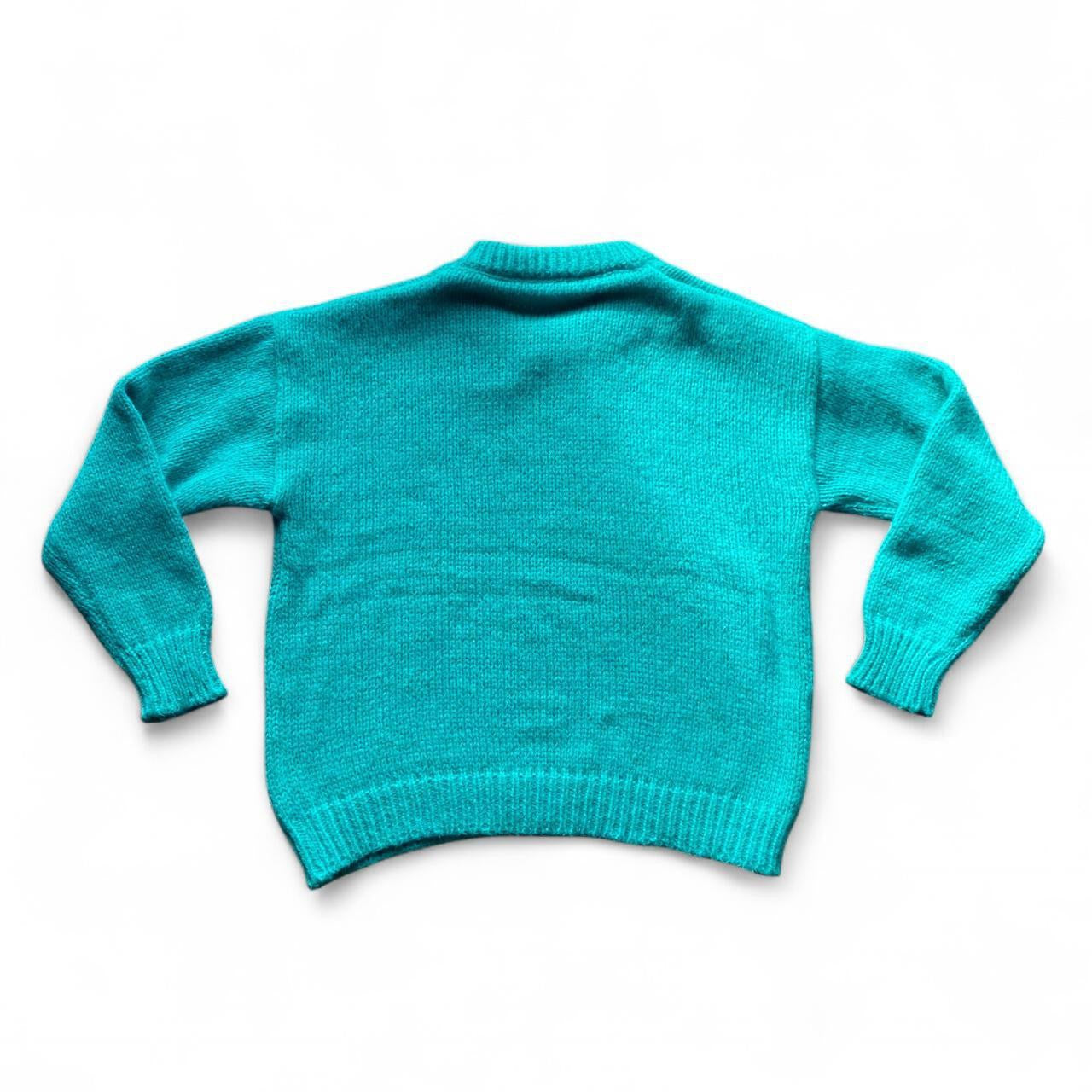 Cosy turquoise knit sweater!