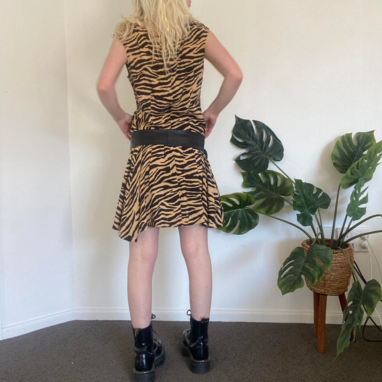 Tiger print mini dress