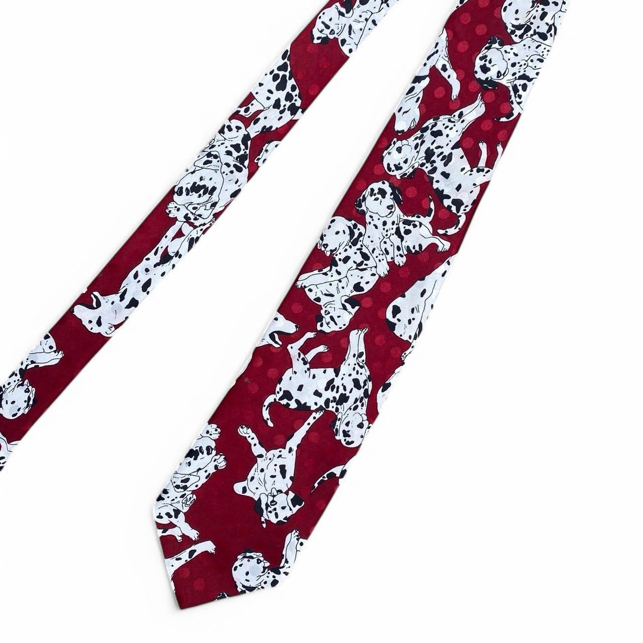 Sick Red and white Dalmatian tie