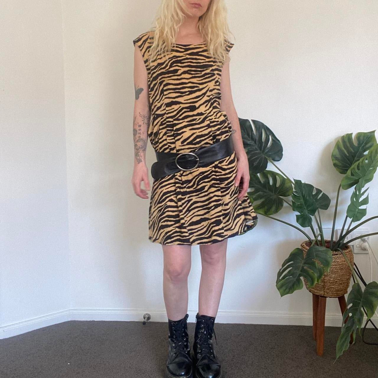 Tiger print mini dress
