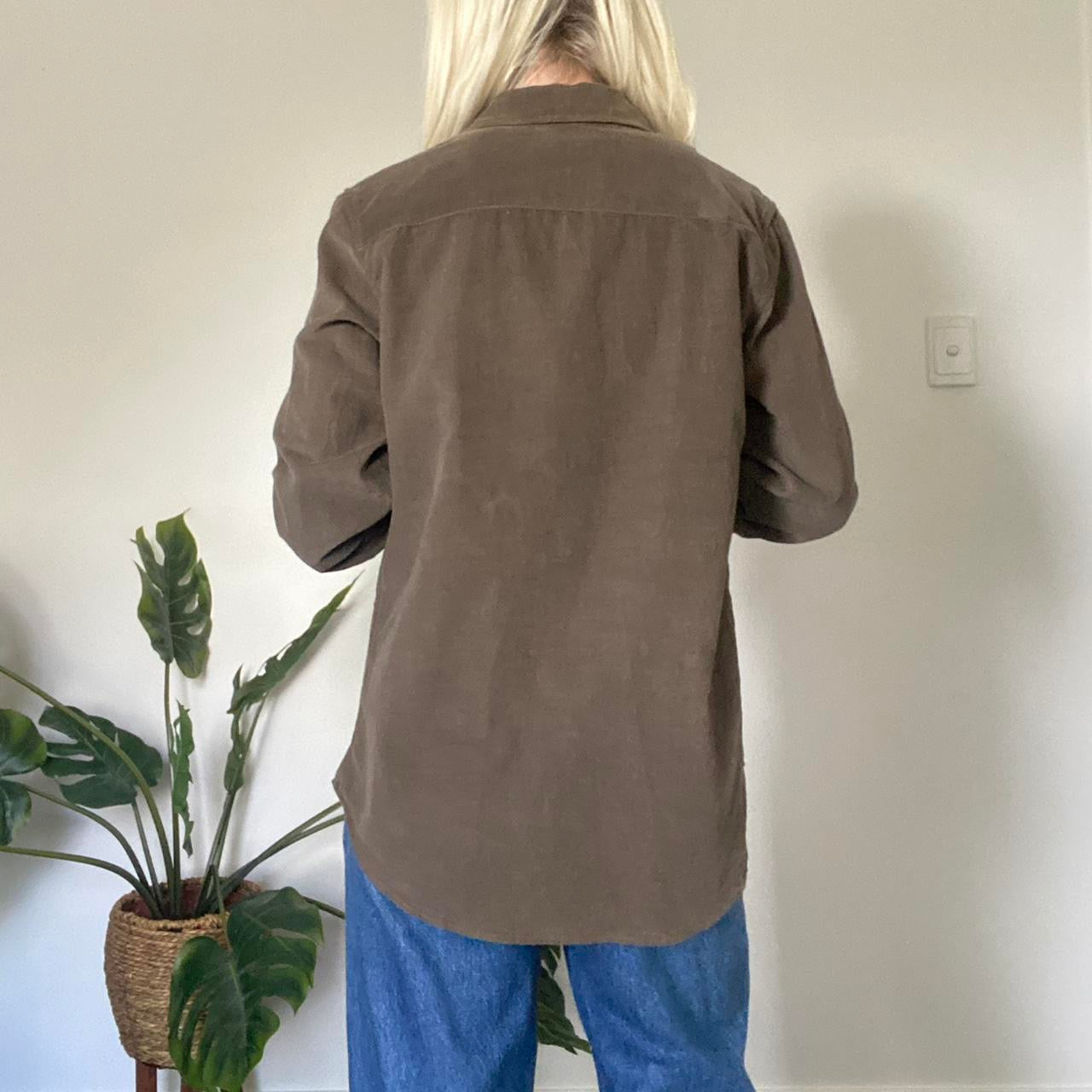 Vintage Brown Corduroy Calvin Klein Button Up shirt