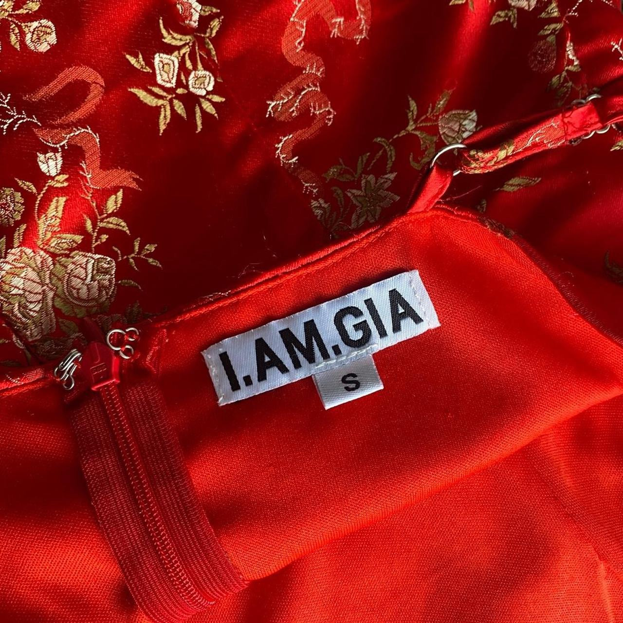 Stunning I.AM.GIA red snake floral mini dress!