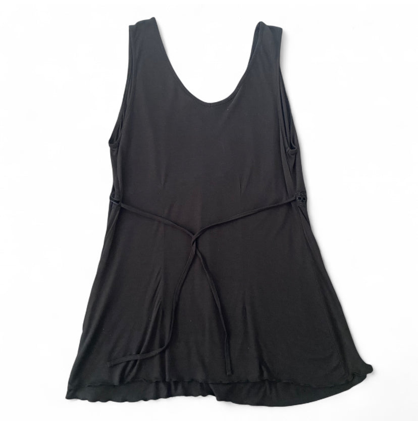 Beautiful Y2K black babydoll lace tie up top
