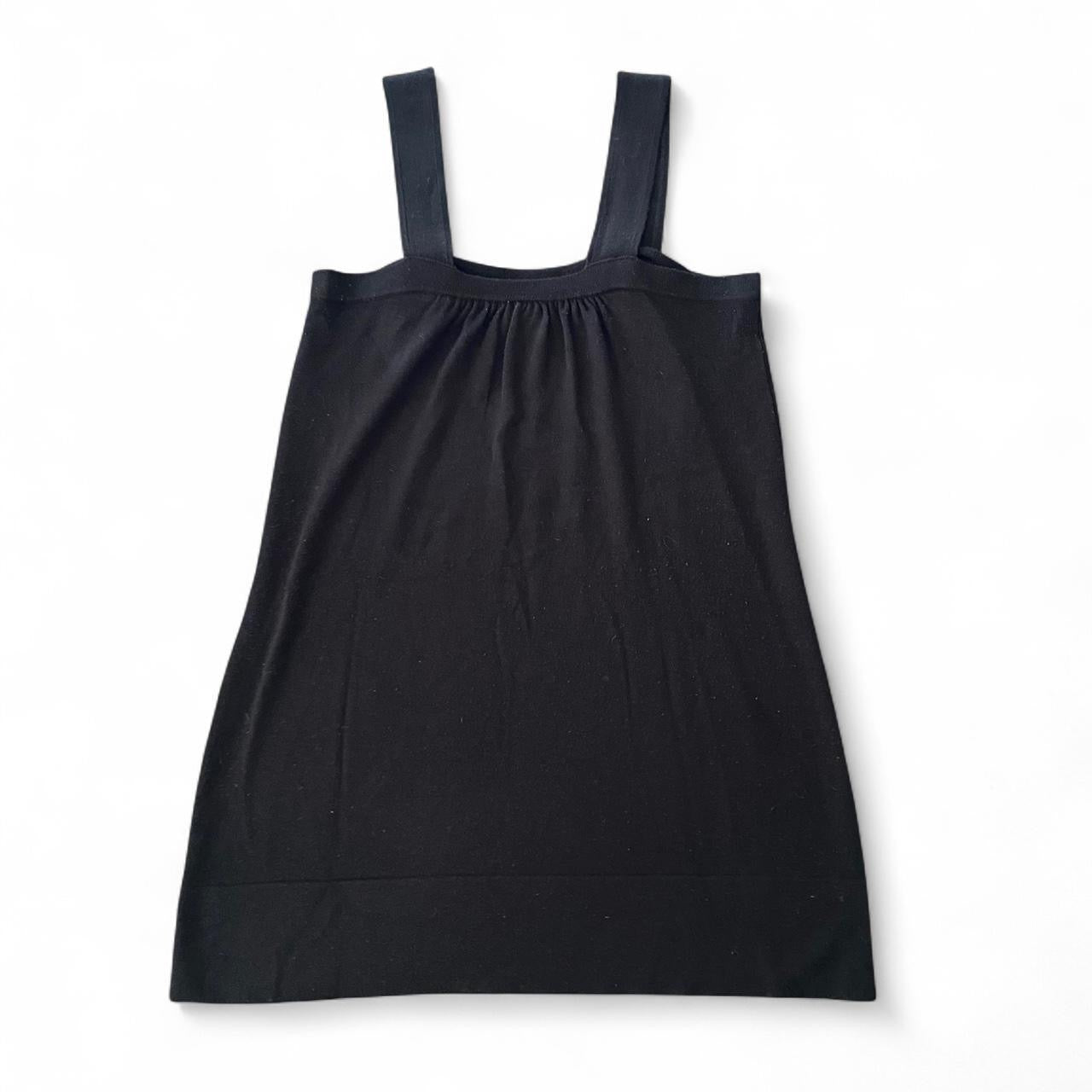 Black Topshop button knit dress