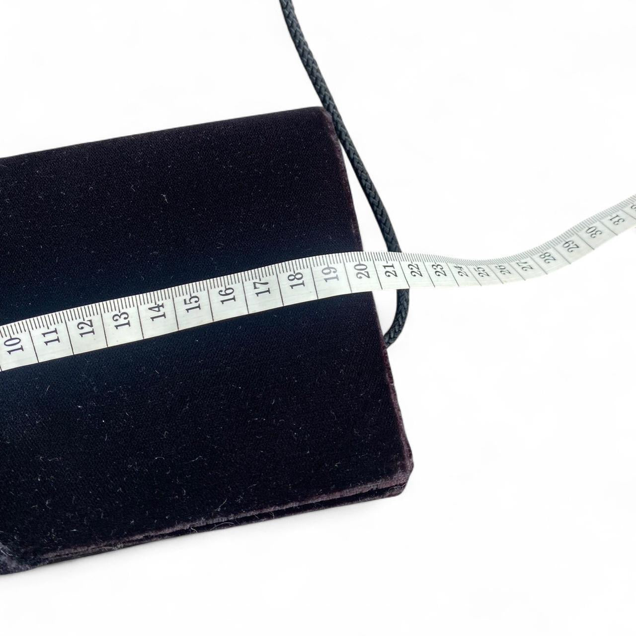 Vintage 90s Black velvet shoulder bag with gold detailing