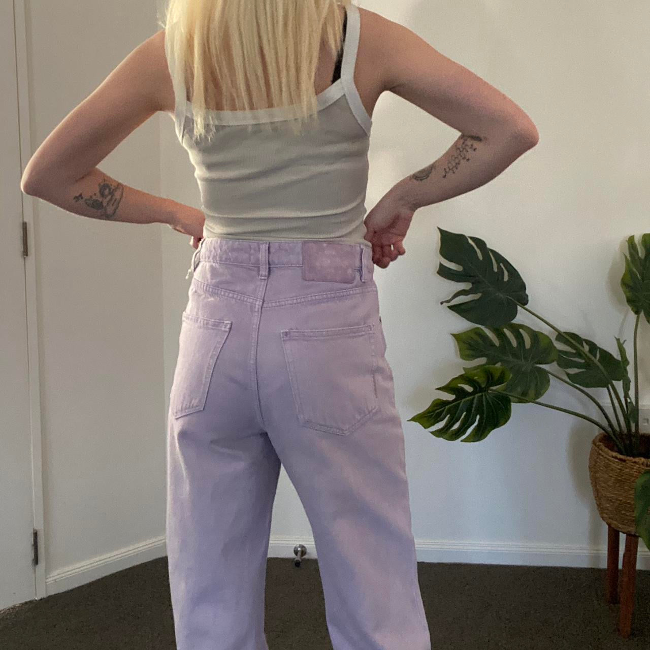 Cute lavender purple highwaisted jeans