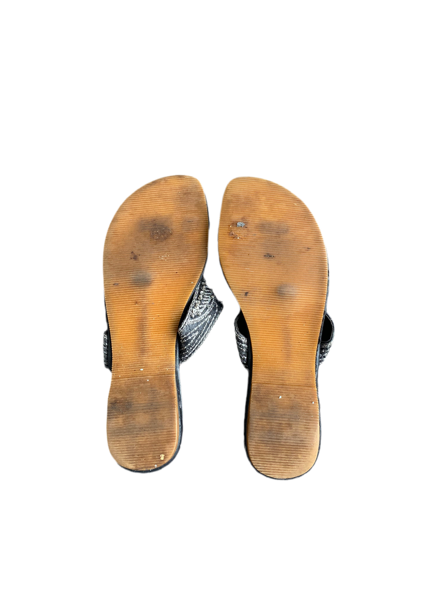 00s Black embellished toe sandals
