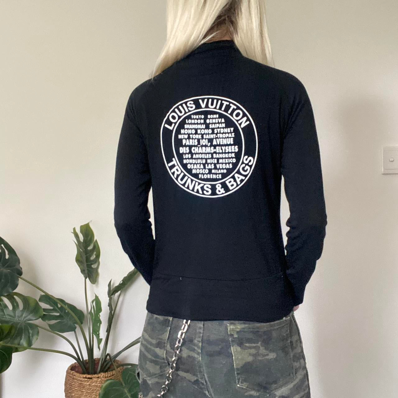 Louis Vuitton black lightweight zip up jacket