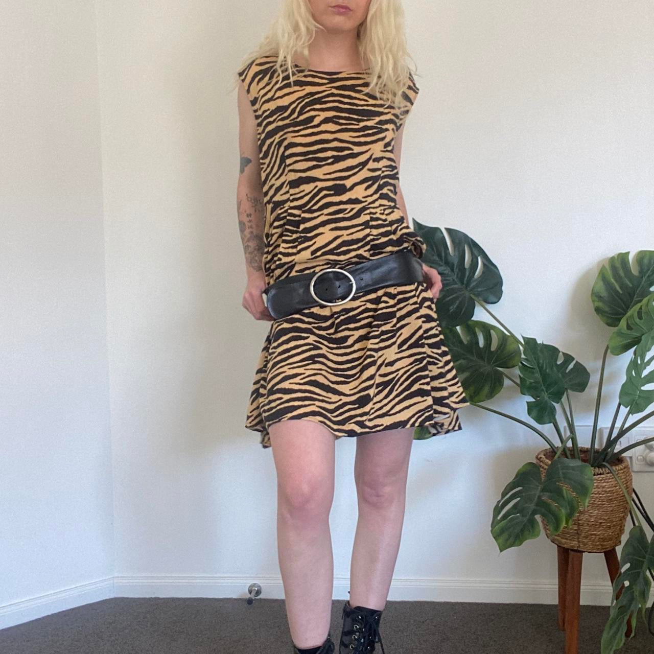 Tiger print mini dress