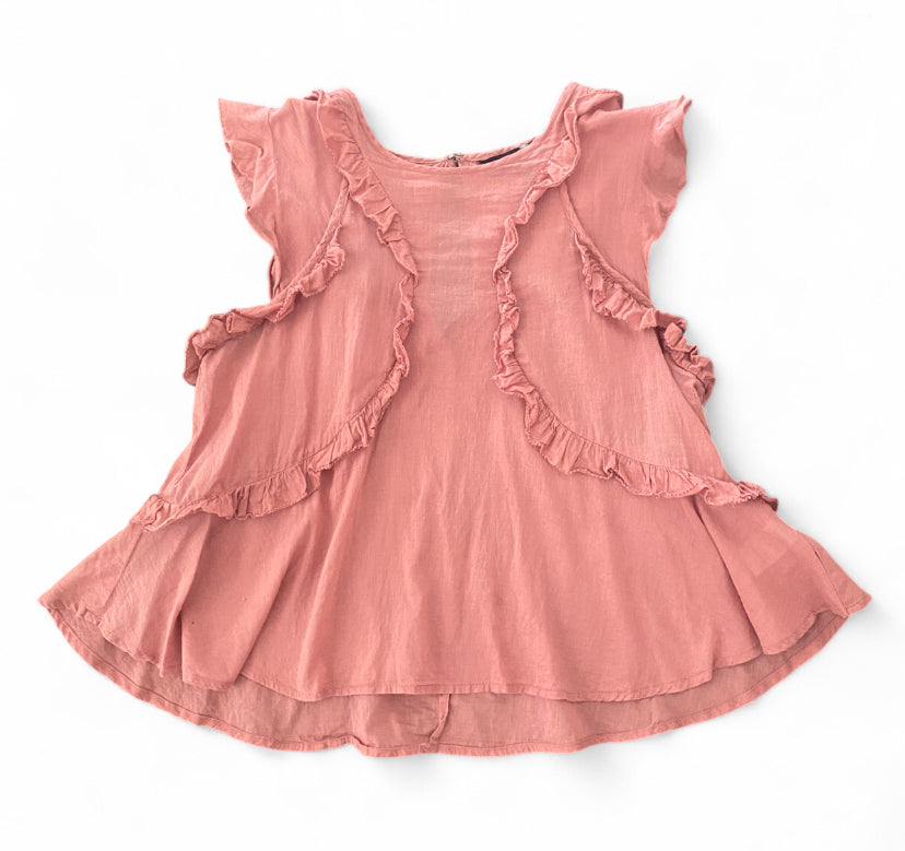 Cute blush pink frill top