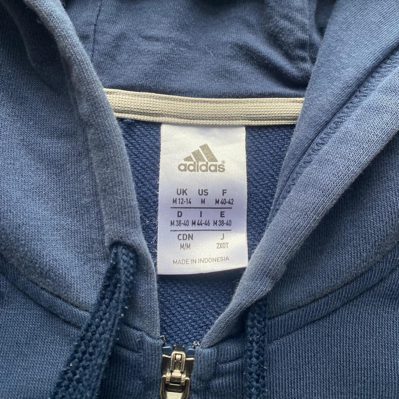 Navy and pink Adidas zip up hoodie