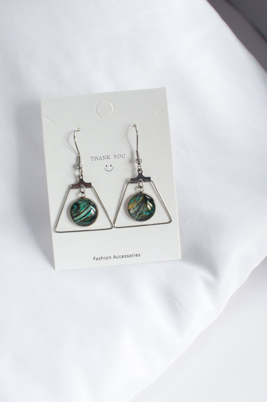 Turquoise, Gold + Silver Earrings