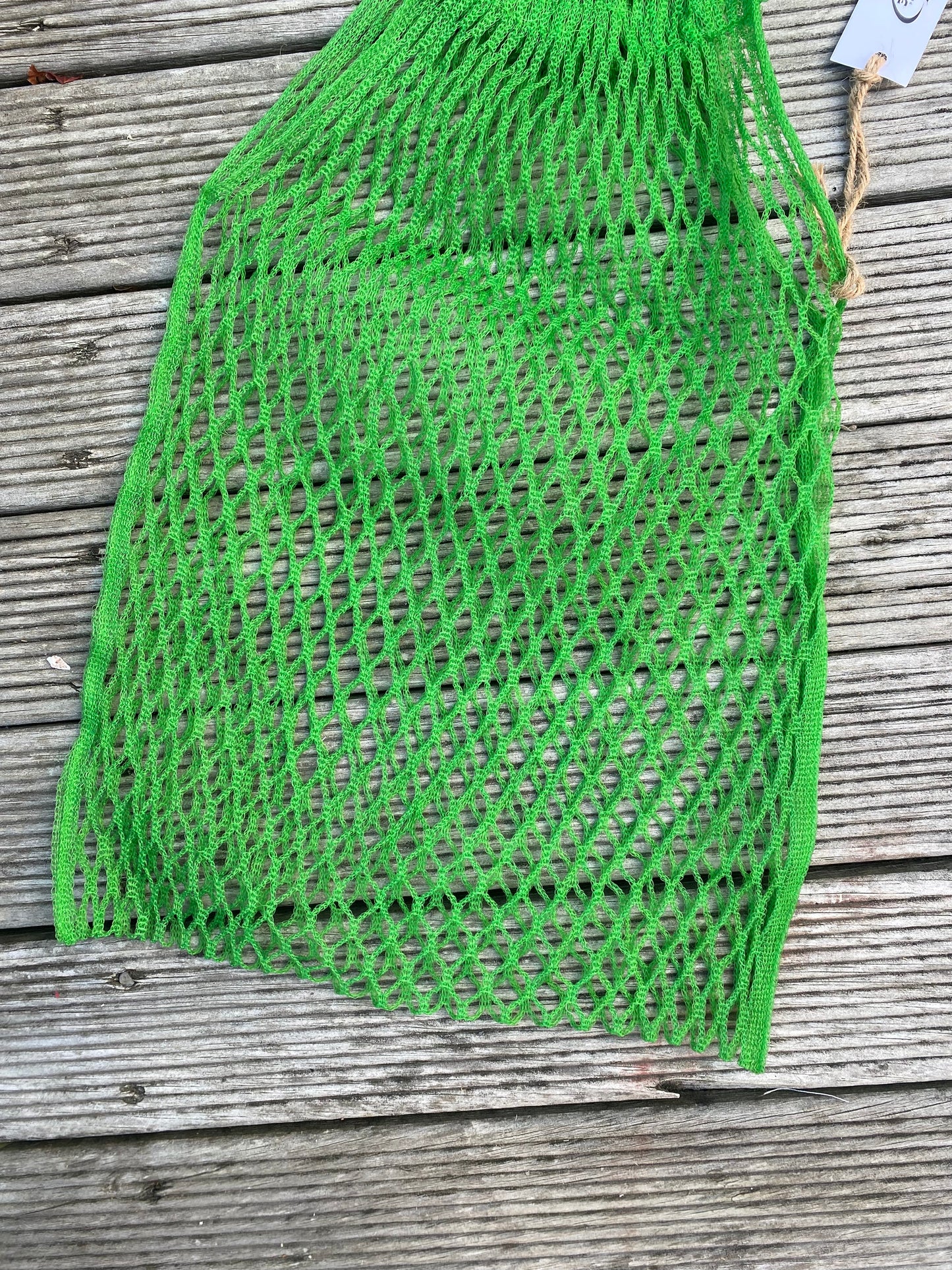 Funky mesh green handbag!