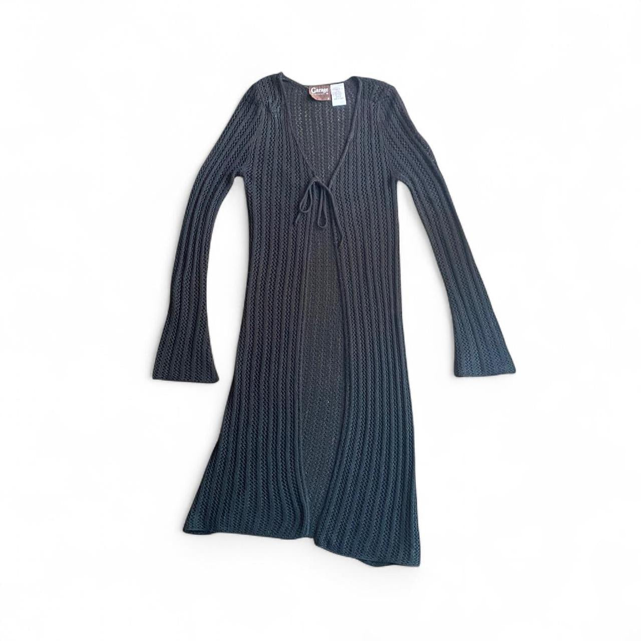 Black Garage knit tie up cardigan