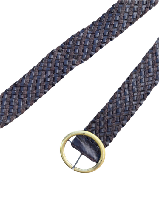 Amazing Y2K brown and gold woven belt