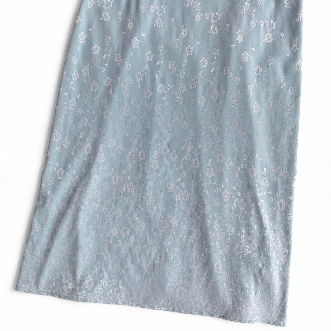Vintage Baby blue Floral slip dress